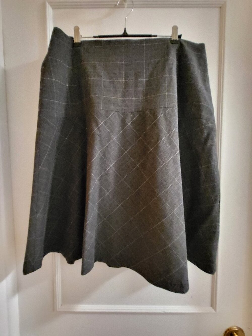 Cato Grey Plaid A-Line Flare Skirt - Size 11